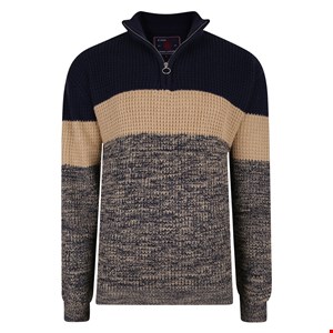 KAM 1/4 Zip Stripe Jumper